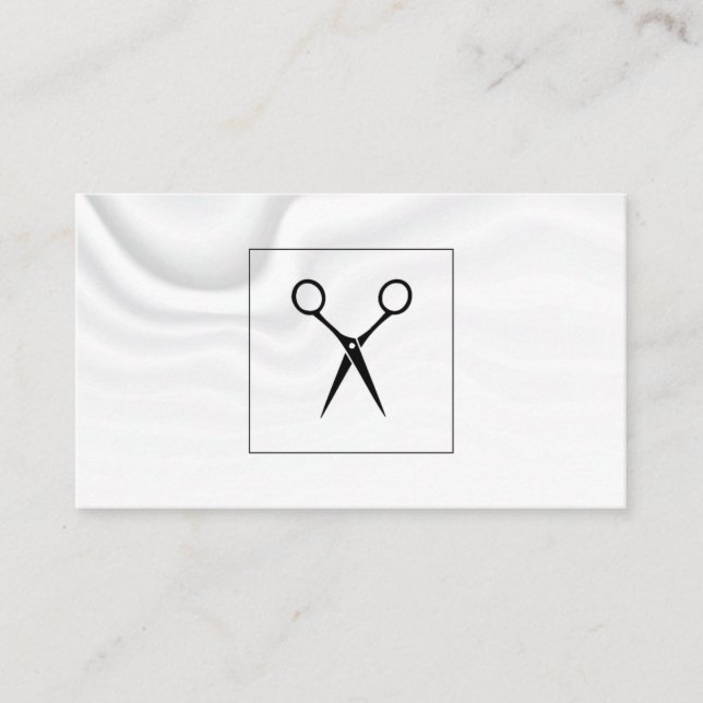 Hairstylist Shears | Silk Drapery Background Business Card (Front)