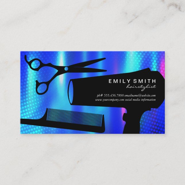 Hairstylist Tools | Qr Code | Appointment  Card (Front)