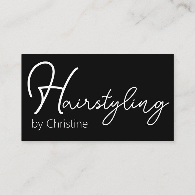 Hairstylist Trendy Appointment Business Cards (Front)