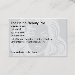 Hairstylist Unique Business Cards Design