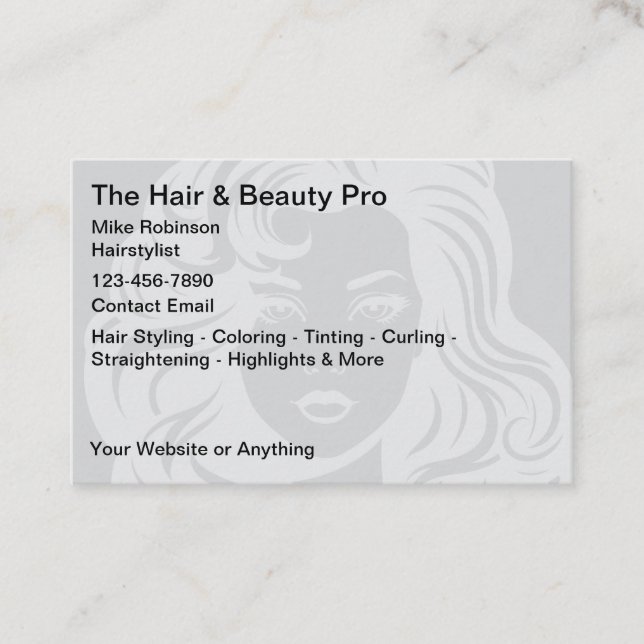Hairstylist Unique Business Cards Design (Front)
