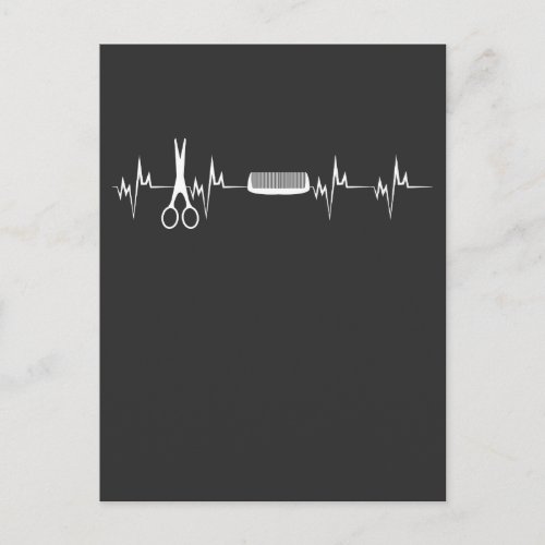 Hairstylists Heartbeat Love Hairdresser Postcard