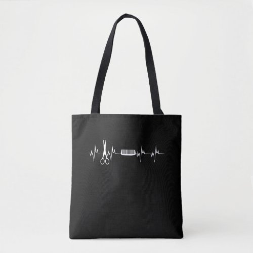 Hairstylists Heartbeat Love Hairdresser Tote Bag