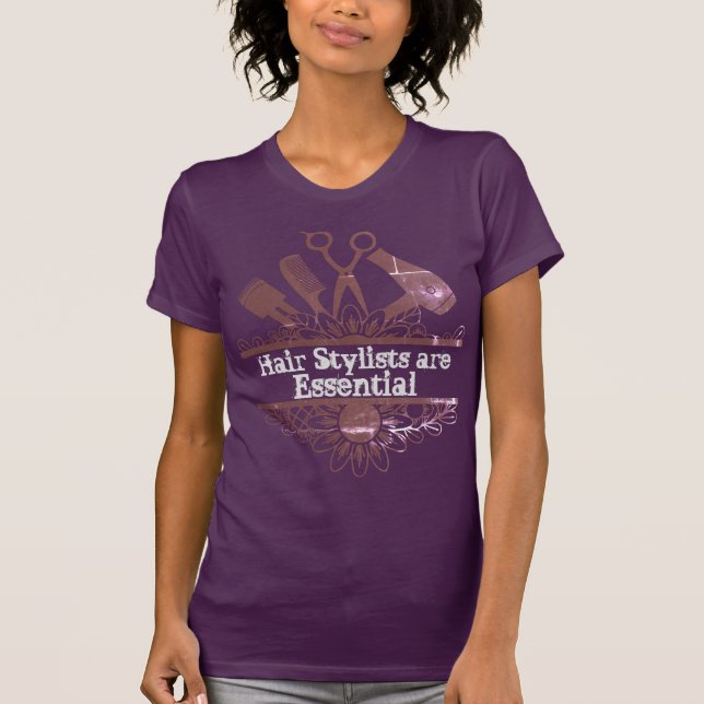 Hairstylists Women Teens T shirts Designer Casual (Front)