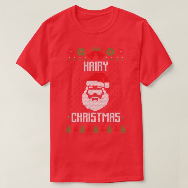 Hairy Christmas Funny Ugly Christmas Sweater (Design Front)
