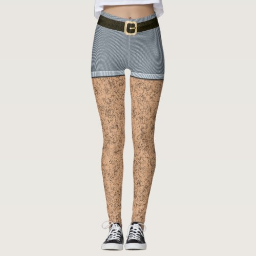 Hairy Legs Leggings - Hairy legs and fake shorts will get you plenty of looks on the subway. Click Customize it to change the "skin tone".