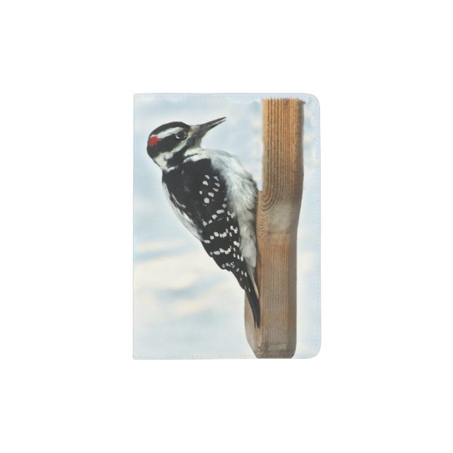 Hairy Woodpecker Bird Passport Holder (Front)