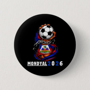 Haiti 2026 World Soccer Fan Haitian Football Pride Button