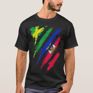 Haiti American Grown Flag USA Patriot Heritage Mon T-Shirt
