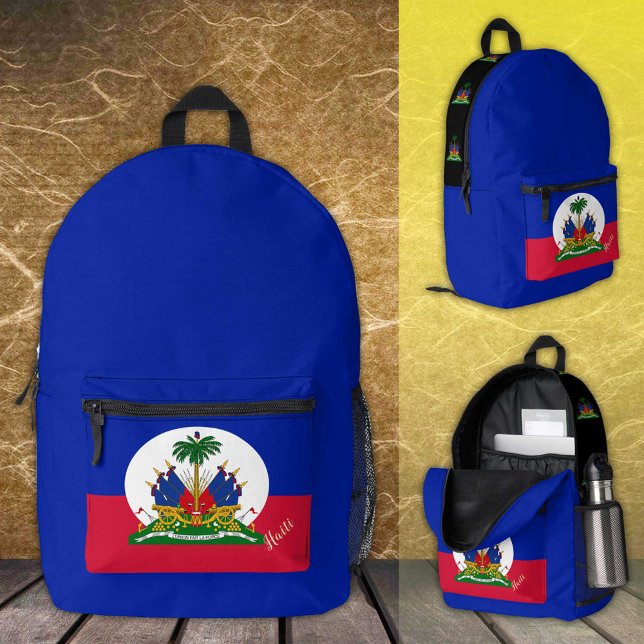 Haiti, backpack, Haitian Flag, Custom Printed Backpack (Creator Uploaded)