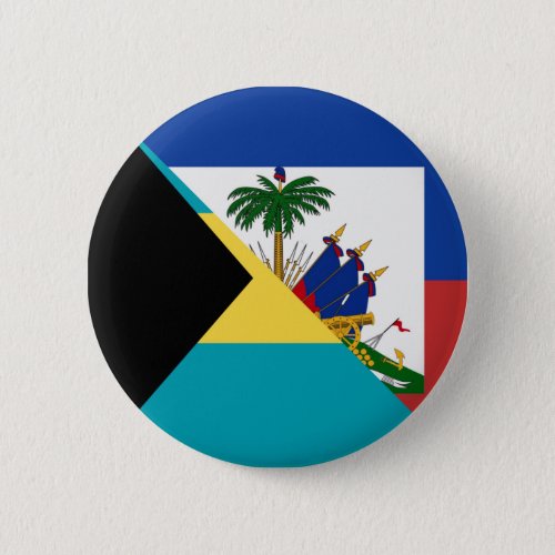 Haiti Bahamas Flag  Half Haitian Bahamian Flag Button