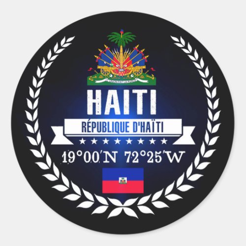 Haiti Classic Round Sticker