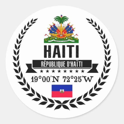 Haiti Classic Round Sticker