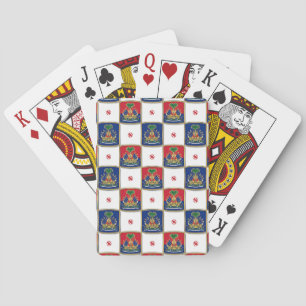 Haiti Coat of Arms Checkerboard Pattern — Haitian Poker Cards