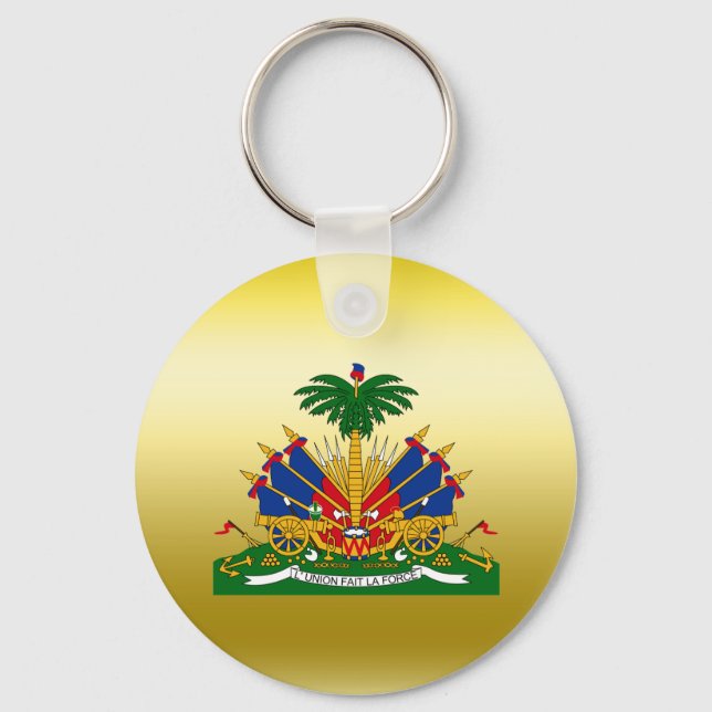 Haiti Coat of Arms Keychain (Front)