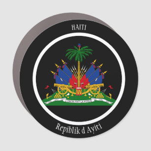 Haiti Coat of Arms Patriotic Car Magnet