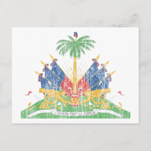 Haiti Coat of Arms Vintage Postcard