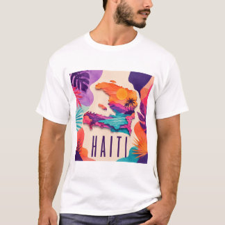 Haiti Contemporary Caribbean Collage T-Shirt