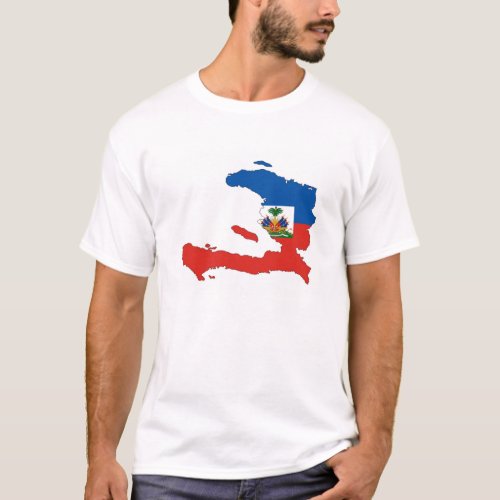 haiti country flag map shape symbol T_Shirt