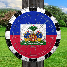 Haiti Dartboard & Haitian Flag / game board