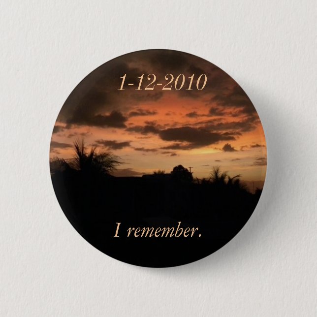 Haiti Earthquake Pinback Button (Front)