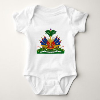 Haiti Emblem Baby Bodysuit by flagart at Zazzle