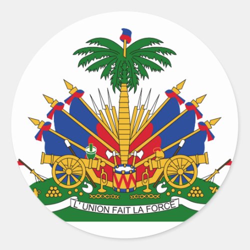 haiti emblem classic round sticker
