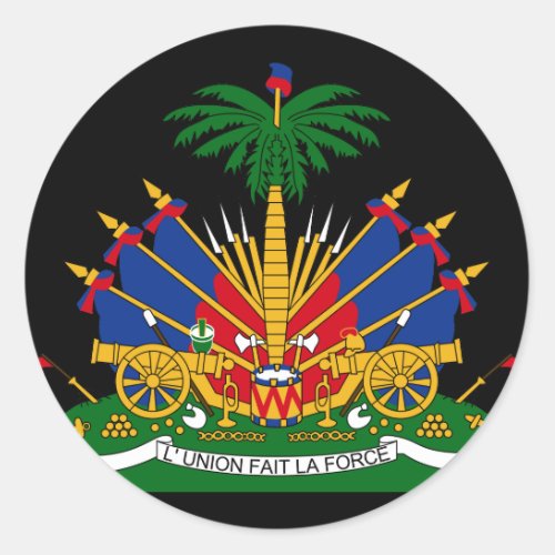 haiti emblem classic round sticker