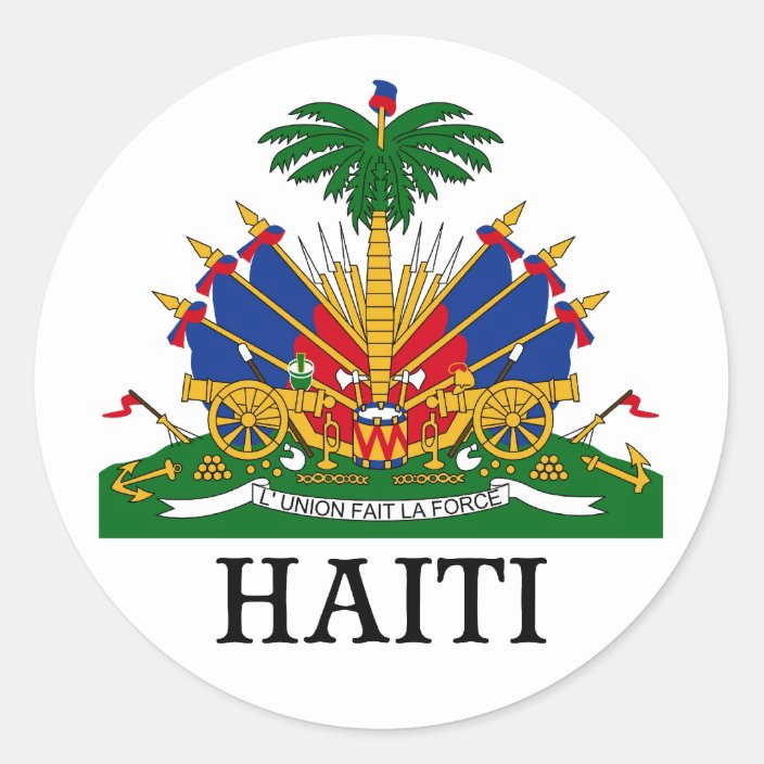 HAITI - Emblem/coat Of Arms/flag/symbol Classic Round Sticker | Zazzle.com