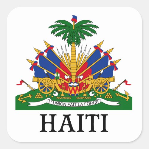 HAITI _ emblemcoat of armsflagsymbol Square Sticker