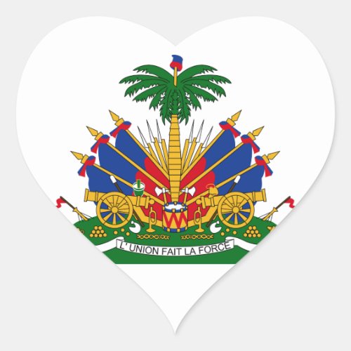 haiti emblem heart sticker