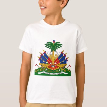 Haiti Emblem T-shirt by flagart at Zazzle