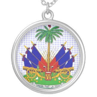 Haiti encircled silver plated necklace