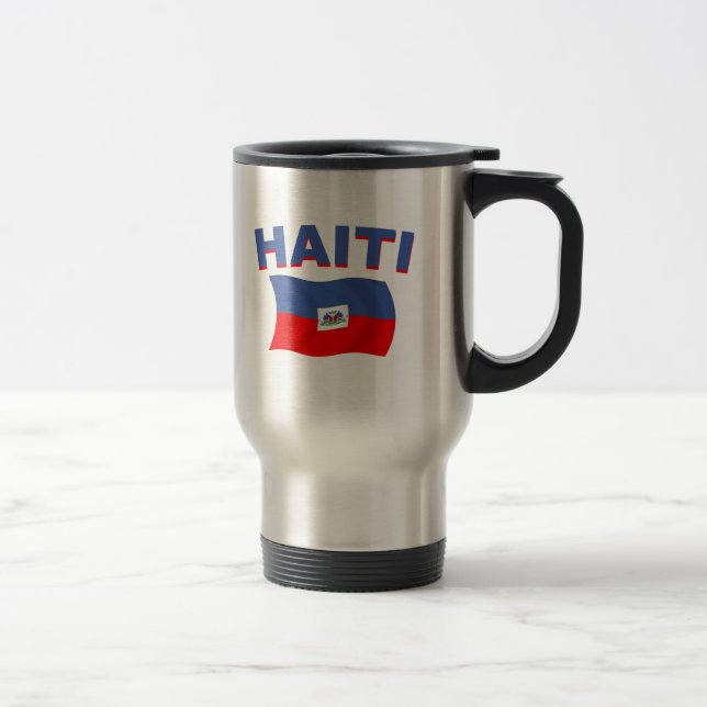 Haiti Flag 2 Travel Mug (Right)