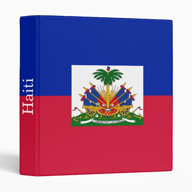 Haiti Flag 3 Ring Binder (Front/Spine)