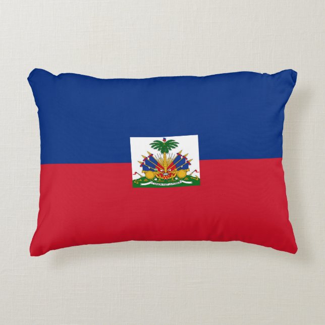Haiti flag accent pillow (Front)