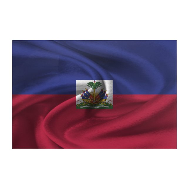 Haiti Flag Acrylic Print (Front)