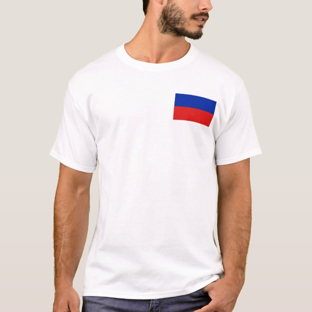 Haiti Flag and Map T-Shirt (Front)