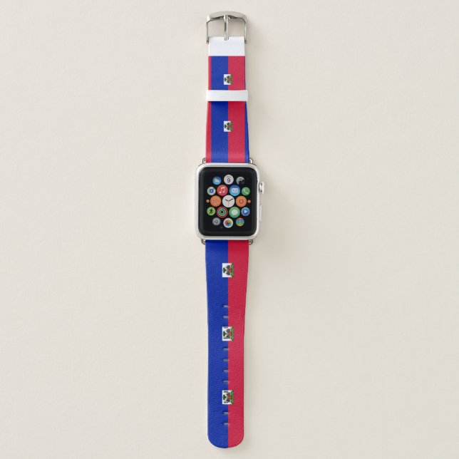 Haiti Flag Apple Watch Band (Front)