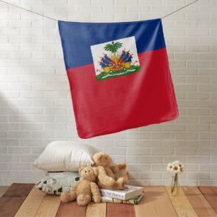 Haiti flag baby blanket