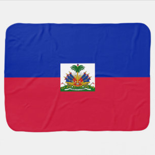 Haiti Flag Baby Blanket