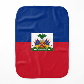 Haiti flag baby burp cloth