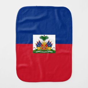 Haiti flag baby burp cloth