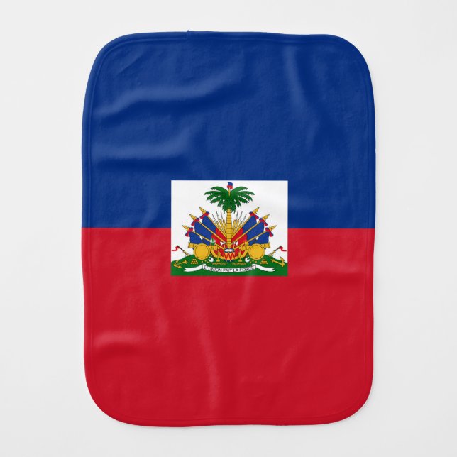 Haiti flag baby burp cloth (Front)
