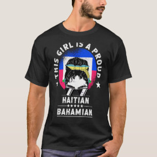 Haiti Flag Bahamas Grown Women Girl Citizen Pride T-Shirt