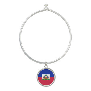 Haiti Flag Bangle Bracelet