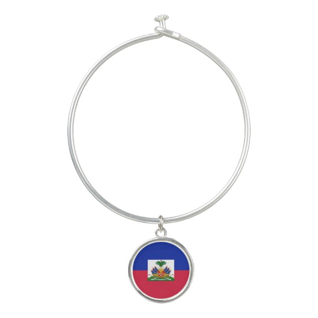 Haiti Flag Bangle Bracelet (Front)