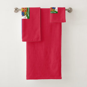 Haiti Flag Bath Towel Set