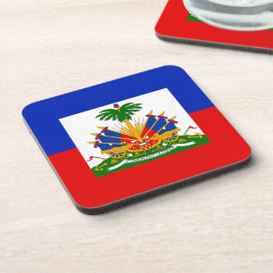 Haiti Flag  Beverage Coaster