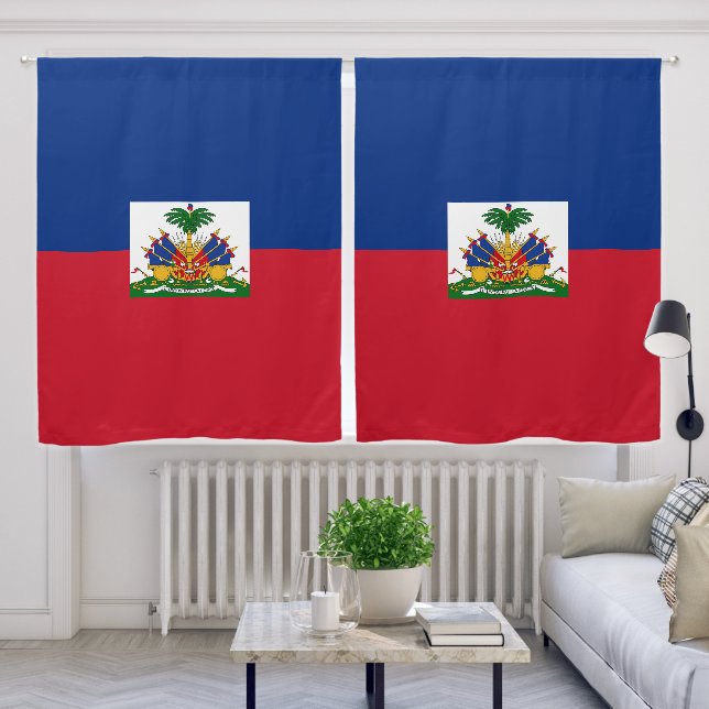 Haiti flag blackout curtains (Living Room)
